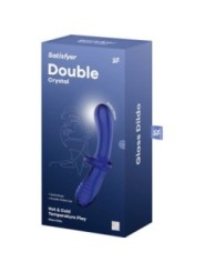 SATISFYER - GODE DOUBLE CRISTAL BLEU