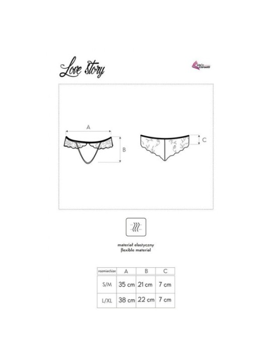 LIVCO CORSETTI FASHION - LOVE STORY LC 90679 CULOTTE CROCHLESS NOIR