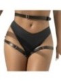 SUBBLIME - HARNAIS DE TAILLE ET DE JAMBES EN CUIR NOIR TAILLE UNIQUE