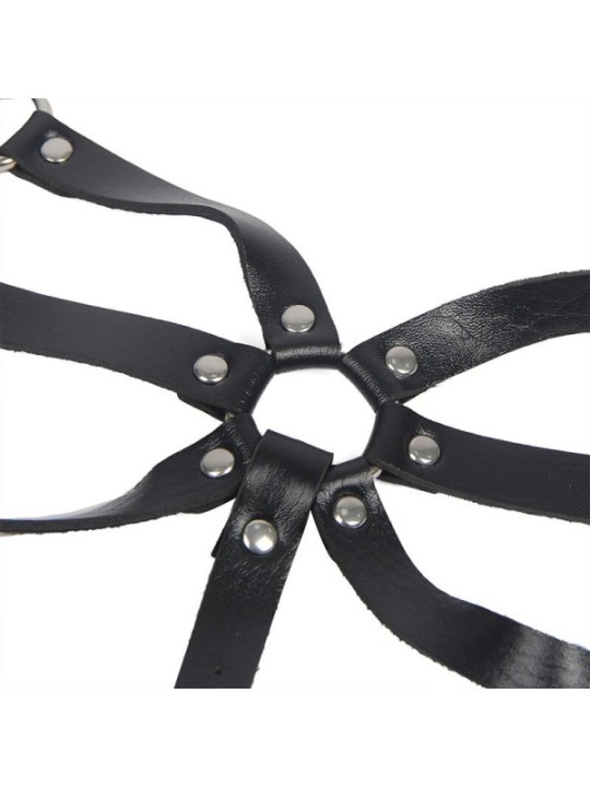 SUBBLIME - HARNAIS CORPS SANGLES AJUSTABLES CUIR NOIR TAILLE UNIQUE