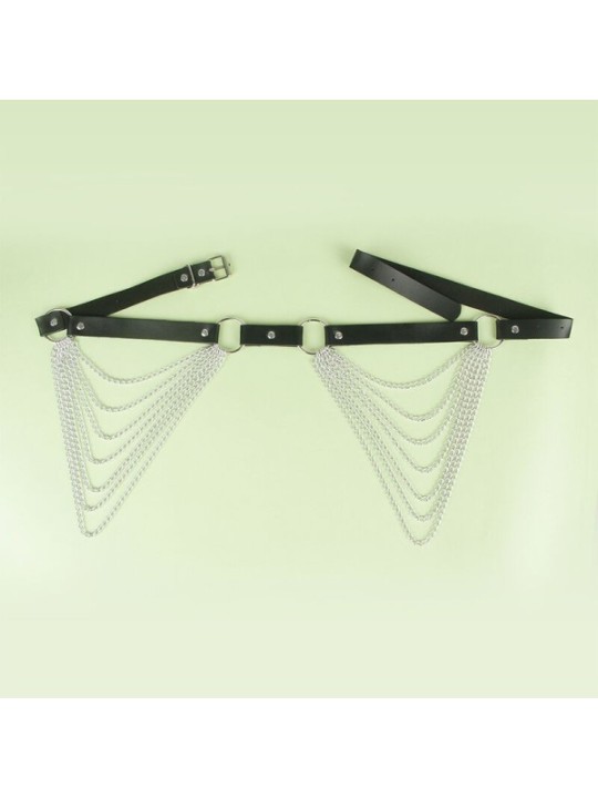 SUBBLIME - CHAÎNE CUIR CEINTURE NOIRE TAILLE UNIQUE