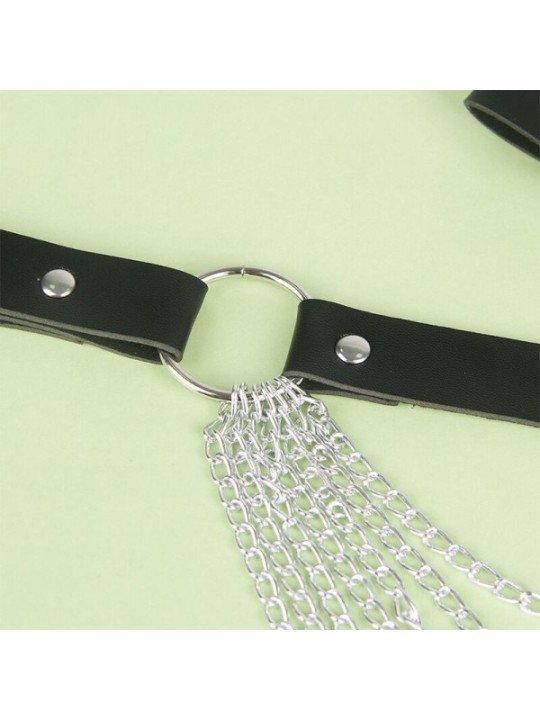SUBBLIME - CHAÎNE CUIR CEINTURE NOIRE TAILLE UNIQUE