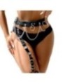SUBBLIME - HARNAIS CEINTURE ET JARRETIÈRES AVEC ANNEAUX ET CHAÎNE DÉTAIL TAILLE UNIQUE