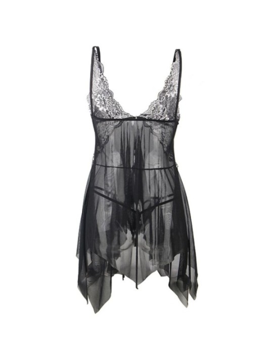 SUBBLIME - BABYDOLL TISSU TULLE POITRINE DENTELLE L/XL