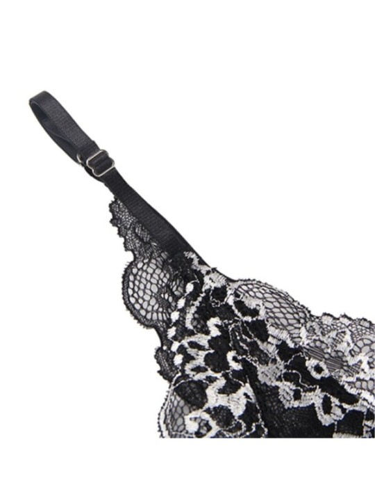 SUBBLIME - BABYDOLL TISSU TULLE POITRINE DENTELLE L/XL