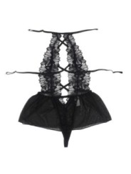 SUBBLIME - TEDDY HALTER NECK DOS NU DENTELLE NOIR S/M