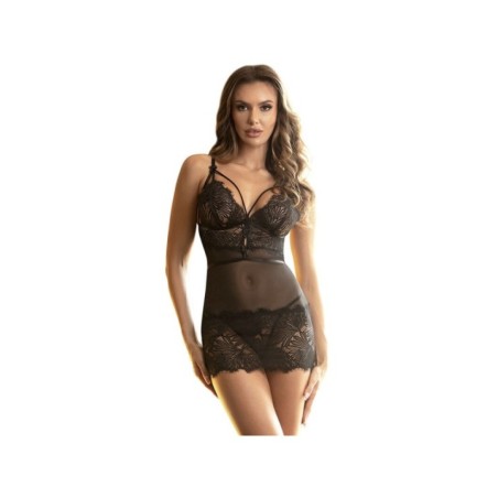 SUBBLIME - BABYDOLL  BRETELLES EN DENTELLE RÉGLABLES NOIR L/XL