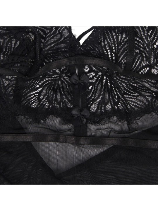 SUBBLIME - BABYDOLL  BRETELLES EN DENTELLE RÉGLABLES NOIR L/XL