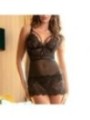 SUBBLIME - BABYDOLL  BRETELLES EN DENTELLE RÉGLABLES NOIR L/XL