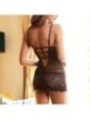 SUBBLIME - BABYDOLL  BRETELLES EN DENTELLE RÉGLABLES NOIR L/XL