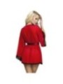 SUBBLIME - ROBE EN TISSU TRANSPARENT DÉTAIL DENTELLE ROUGE L/XL