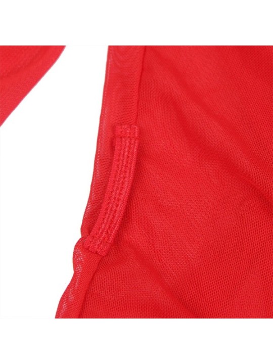 SUBBLIME - ROBE EN TISSU TRANSPARENT DÉTAIL DENTELLE ROUGE L/XL