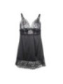 SUBBLIME - BABYDOLL AVEC POITRINE IMPRIMÉ FLEURI NOIR L/XL
