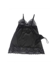 SUBBLIME - BABYDOLL AVEC POITRINE IMPRIMÉ FLEURI NOIR L/XL
