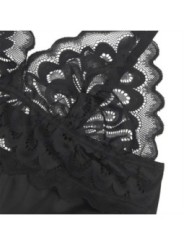 SUBBLIME - BABYDOLL AVEC POITRINE IMPRIMÉ FLEURI NOIR L/XL
