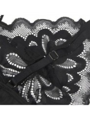 SUBBLIME - BABYDOLL AVEC POITRINE IMPRIMÉ FLEURI NOIR L/XL
