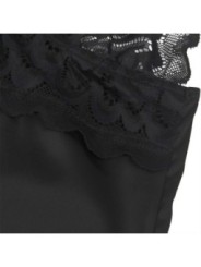 SUBBLIME - BABYDOLL AVEC POITRINE IMPRIMÉ FLEURI NOIR L/XL