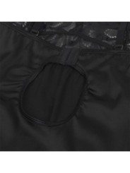SUBBLIME - BABYDOLL AVEC POITRINE IMPRIMÉ FLEURI NOIR L/XL