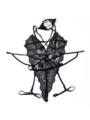 SUBBLIME - COSTUME DE POLICE CORPS EN DENTELLE NOIR L/XL