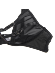 SUBBLIME - ENSEMBLE DEUX PIÈCES DE SOUTIEN-GORGE TRANSPARENT ET BANDES S/M