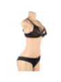 SUBBLIME - ENSEMBLE DEUX PIÈCES DE SOUTIEN-GORGE TRANSPARENT ET BANDES S/M
