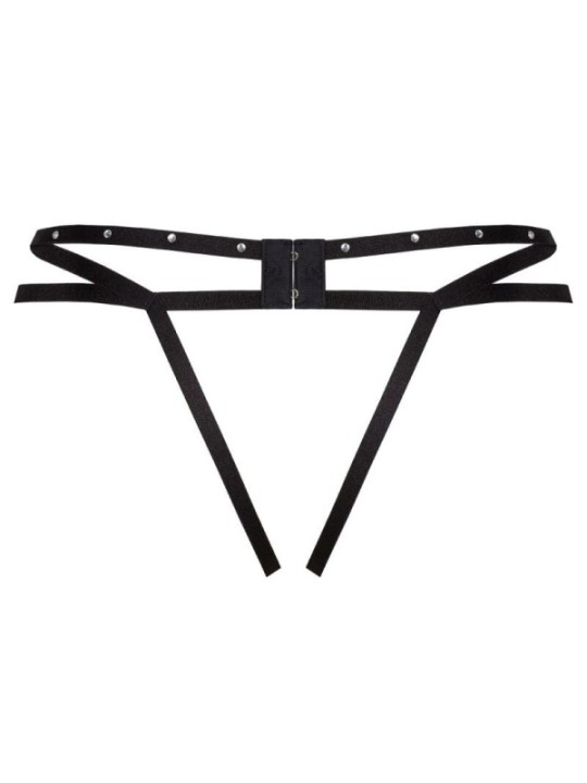 LIVCO CORSETTI FASHION - STRING NOMADE SANS CROTCHLESS NOIR