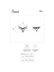 LIVCO CORSETTI FASHION - STRING NOMADE SANS CROTCHLESS NOIR