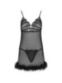 LIVCO CORSETTI FASHION - ENSEMBLE ZERUNAM BABYDOLL + STRING NOIR