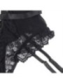 SUBBLIME - TEDDY AVEC JARRETIÈRE AVEC DÉTAIL DENTELLE ET BANDES NOIR L/XL