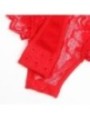 SUBBLIME - TEDDY AVEC JARRETIÈRE AVEC DÉTAIL DENTELLE ET BANDES ROUGE L/XL