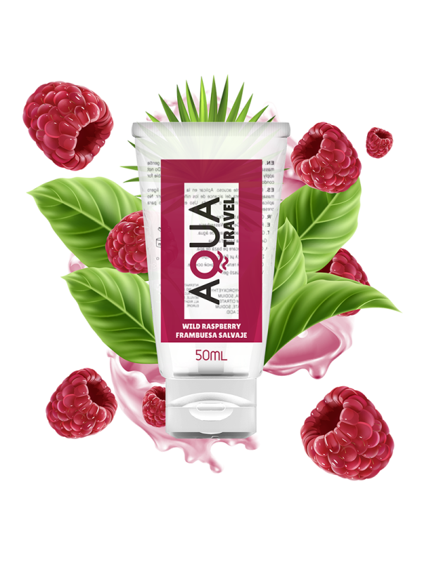 AQUA TRAVEL - LUBRIFIANT A BASE D''EAU SAVEUR FRAMBOISE SAUVAGE - 50 ML