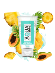AQUA TRAVEL - SAVEUR LUBRIFIANT A BASE D''EAU FRUITS TROPICAUX - 50 ML