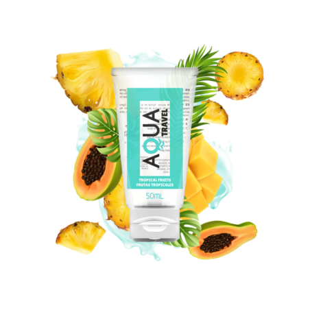 AQUA TRAVEL - SAVEUR LUBRIFIANT A BASE D''EAU FRUITS TROPICAUX - 50 ML