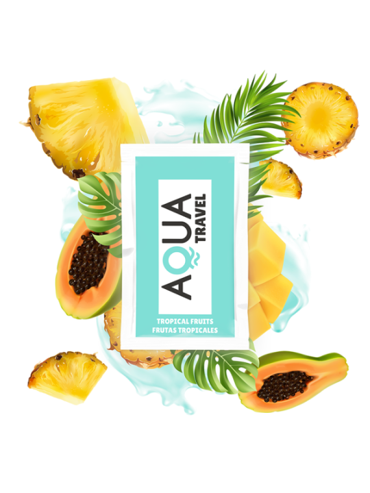 AQUA TRAVEL - LUBRIFIANT À BASE D'EAU SAVEUR FRUITS TROPICAUX 6 ML