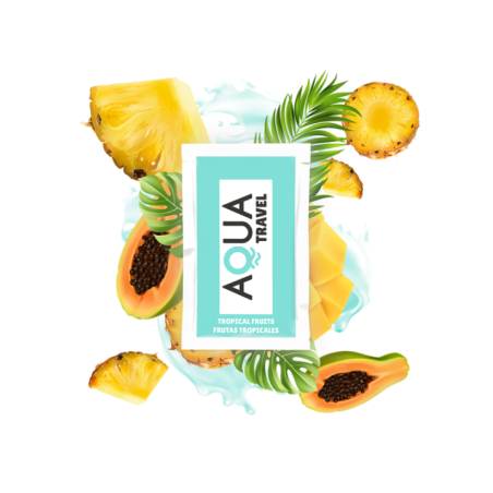 AQUA TRAVEL - LUBRIFIANT À BASE D'EAU SAVEUR FRUITS TROPICAUX 6 ML