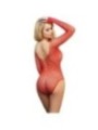 SUBBLIME - 952303 BODY SHINY GRILL AVEC ÉPAULES DÉNUDÉES MANCHES LONGUES ROUGE TAILLE UNIQUE