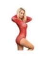 SUBBLIME - 952303 BODY SHINY GRILL AVEC ÉPAULES DÉNUDÉES MANCHES LONGUES ROUGE TAILLE UNIQUE