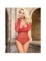 SUBBLIME - 952303 BODY SHINY GRILL AVEC ÉPAULES DÉNUDÉES MANCHES LONGUES ROUGE TAILLE UNIQUE