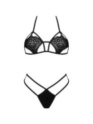 LIVCO CORSETTI FASHION - SOUTIEN-GORGE + STRING JIMENA LC 20216 NOIR TAILLE UNIQUE