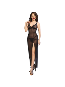 CHILIROSE - CR 4723 NUISETTE LONGUE ET STRING NOIR L