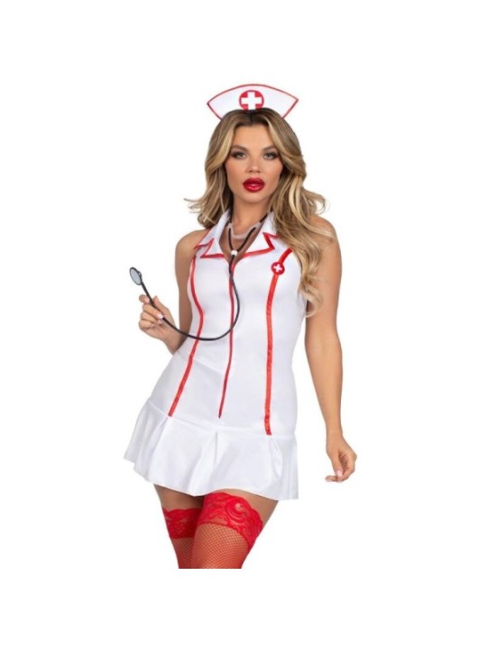 LEG AVENUE - COSTUME D'INFIRMIÈRE EN CHEF BLANC M/L