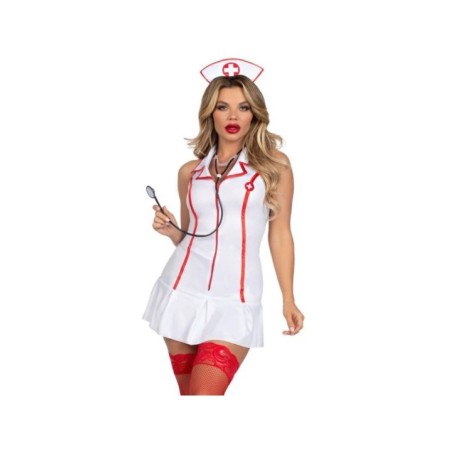 LEG AVENUE - COSTUME D'INFIRMIÈRE EN CHEF BLANC M/L