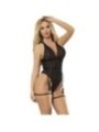 SUBBLIME - 954154 BODY AVEC PORTE-JARRETELLES NOIR L/XL