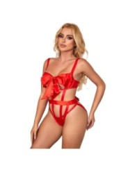 SUBBLIME - 954475 BODY SEXY AJOURÉ AVEC NOEUD ROUGE L/XL