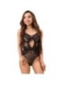 LIVCO CORSETTI FASHION - BODY PAULA LC 20209 AVEC DÉCORATIONS EN DENTELLE NOIR L/XL