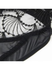SUBBLIME - 955212 BODY TRANSPARENT AVEC DENTELLE CREUSE NOIRE S/M