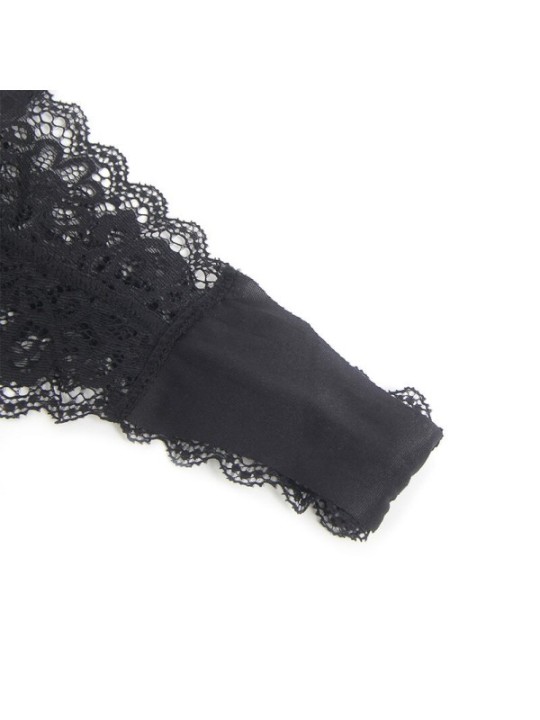 SUBBLIME - 955458 BODY FERMETURE ÉCLAIR EN CUIR NOIR S/M