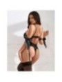 SUBBLIME - 955502 BODY EN DENTELLE AVEC NŒUDS ET JARRETELLES NOIR L/XL
