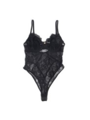 SUBBLIME - 955625 BODY EN DENTELLE AVEC FERMETURE EN BAS NOIR L/XL