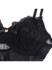 SUBBLIME - 955625 BODY EN DENTELLE AVEC FERMETURE EN BAS NOIR L/XL